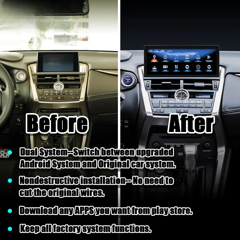 10.25 Inches Android Screen Display for Lexus NX NX300 NX200 2015-2021