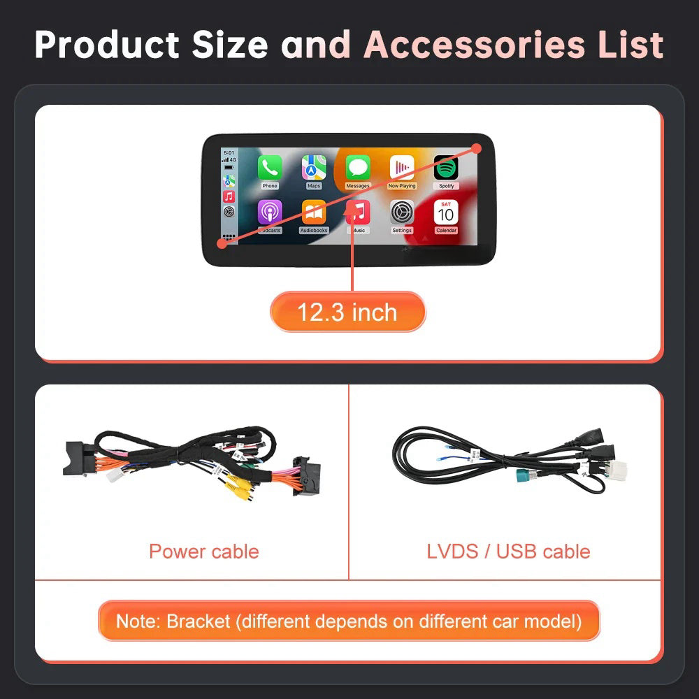 Mercedes Benz GLE GLS 2015-2019 Wireless Apple CarPlay Android Auto Car Multimedia Linux Touch Screen