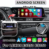 12.3 Inch Android Screen for Lexus ES250 ES300 ES350 2018-2022