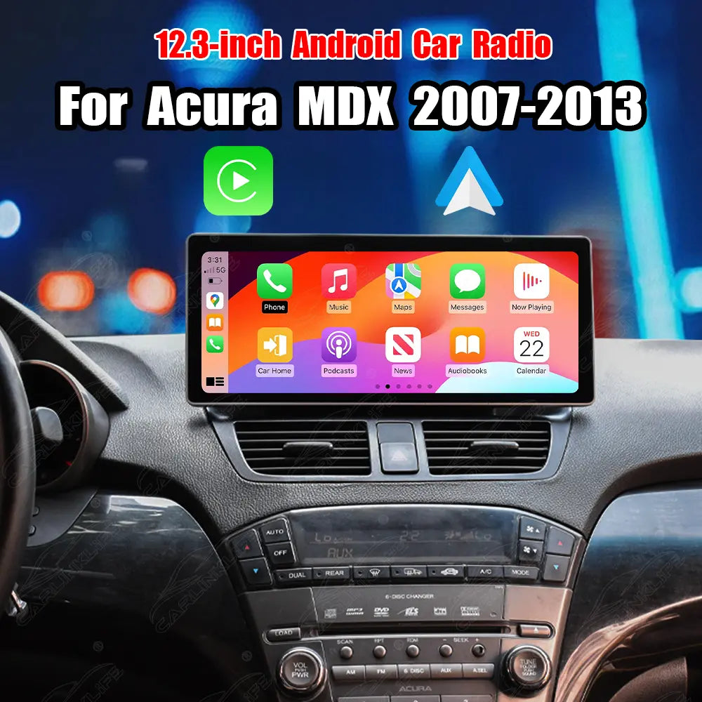 12.3" Android Car Radio for Acura MDX 2007-2013 Car Stereo CarPlay Multimedia Player