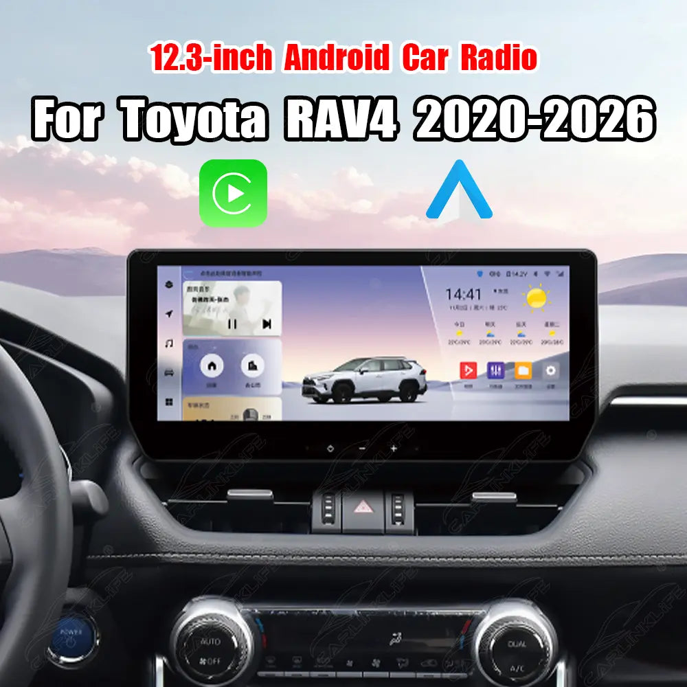 12.3" Android Car Radio for Toyota RAV4 2020-2026 Car Stereo CarPlay Multimedia Player