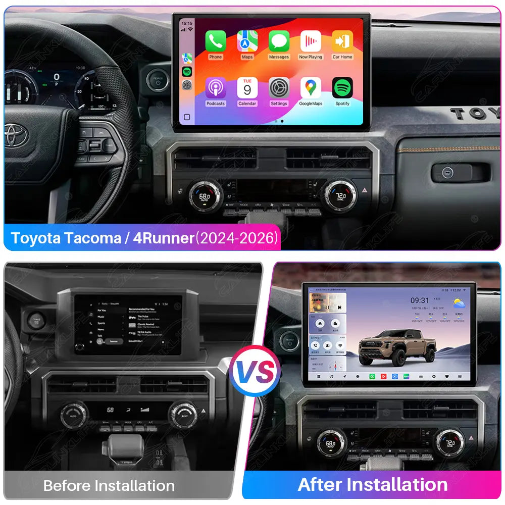 14.6 inch Android Car Radio for Toyota Tacoma/4Runner 2024-2026 Car Stereo CarPlay Multimedia Player