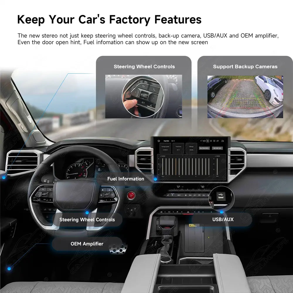 14.6 inch Android Car Radio for Toyota Tundra 2022-2026 Car Stereo CarPlay Multimedia Player