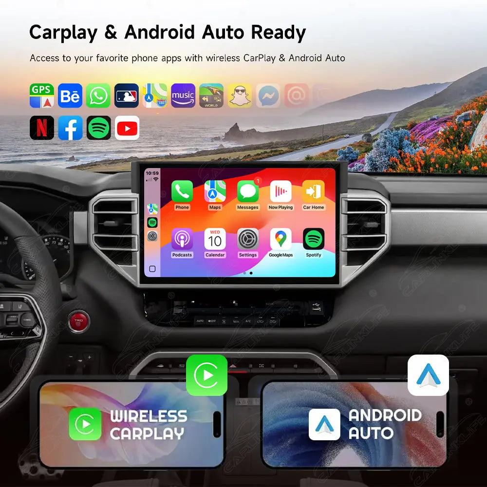 14.6 inch Android Car Radio for Toyota Tundra 2022-2026 Car Stereo CarPlay Multimedia Player