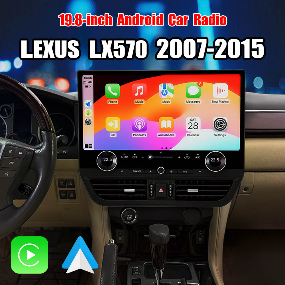19.8 inch Android Car Radio For Lexus LX570 2007-2015 Car Stereo CarPlay Multimedia Player