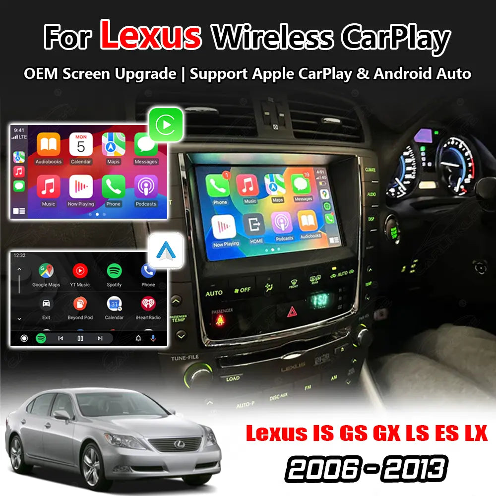 Wireless CarPlay/Android Auto Module For 2006-2013 Lexus IS GS GX Wireless CarPlay/Android Auto Module For 2006-2013 Lexus IS GS GX