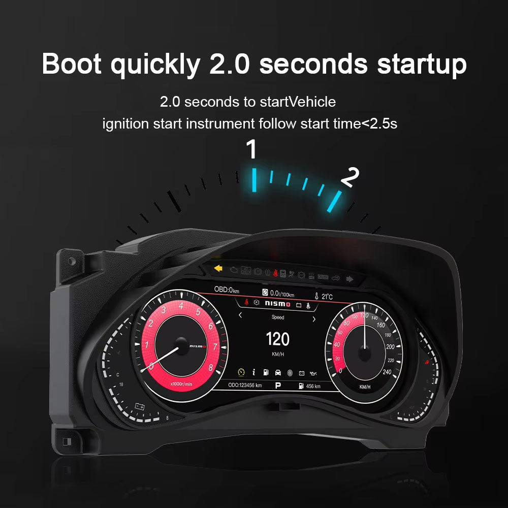 LCD Digital Cluster For Nissan Patrol Y62 Armada 2010-2023 Linux Digital LCD Dashboard Instrument Gauge Cluster