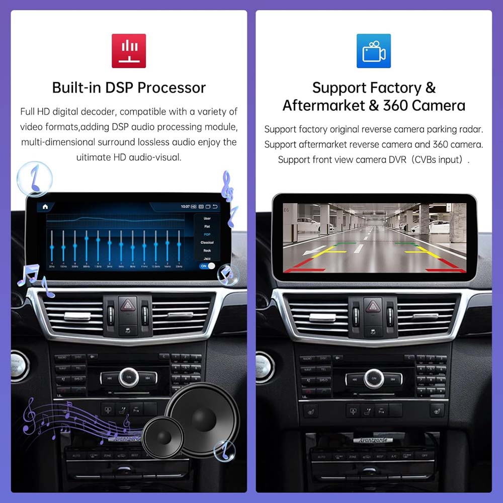 Android 13 Car Radio Touchscreen 12.3'' Car Stereo for Mercedes Benz E Class S212 W212 E Coupe C207 CLS Class W218 2009-2016