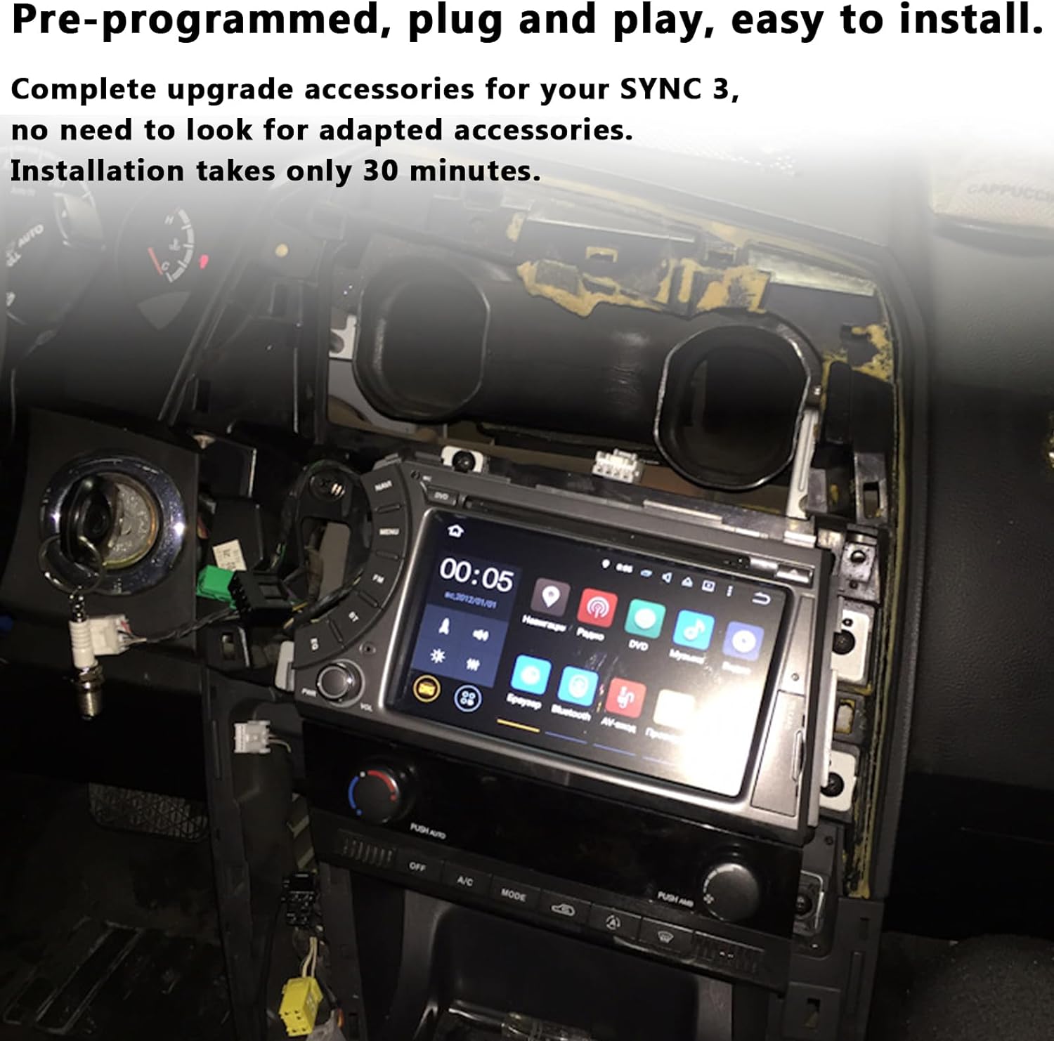 SYNC 2 to SYNC 3 Upgrade Kit Latest Sync3 Interface Module 8-Inch Capacitive Touch Screen For Ford Lincoln 2011-2016