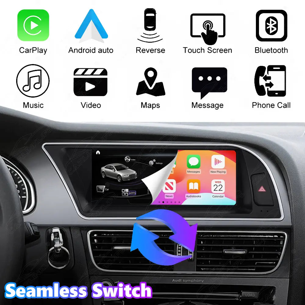8.8 Inch Linux Touch Screen For Audi A4 A5 2009-2016 Wireless Carplay Android Auto Car Radio