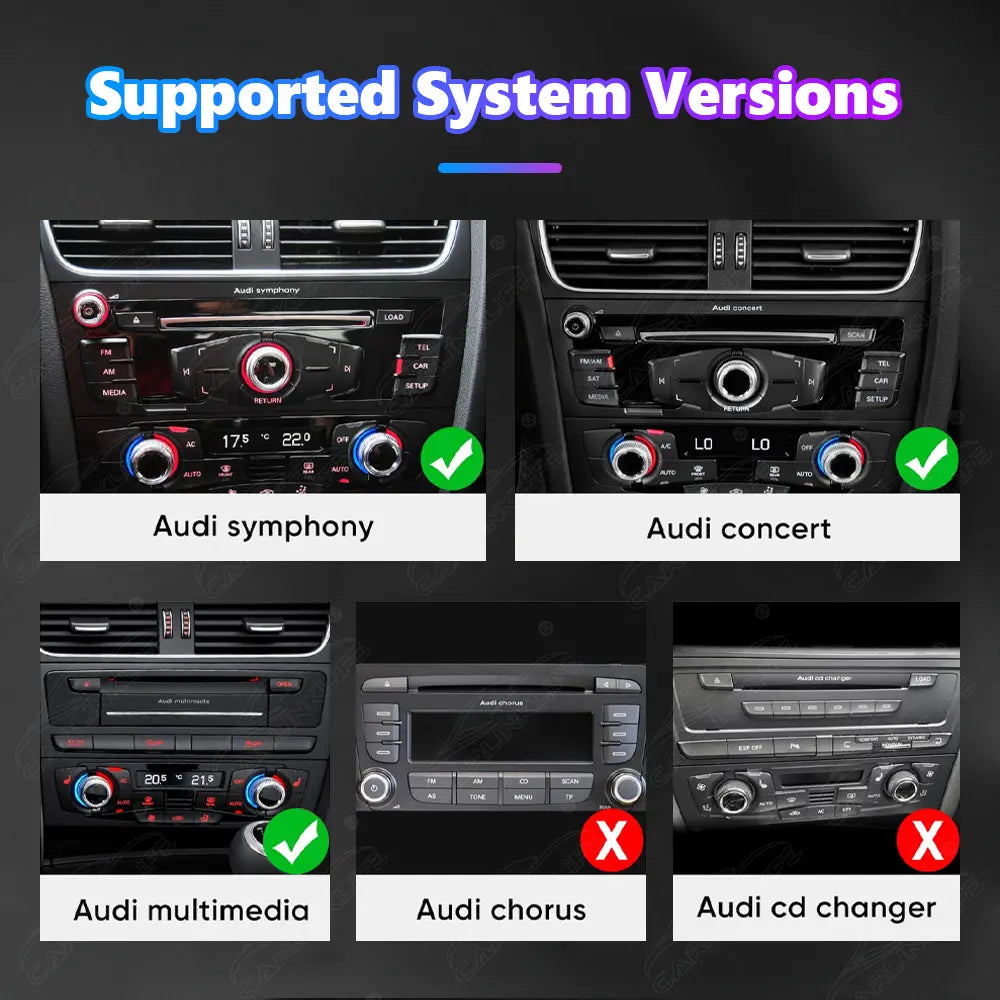 8.8 Inch Linux Touch Screen For Audi A4 A5 2009-2016 Wireless Carplay Android Auto Car Radio