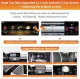 Android 13 Car Radio Touchscreen 12.3'' Car Stereo for Mercedes Benz E Class S212 W212 E Coupe C207 CLS Class W218 2009-2016