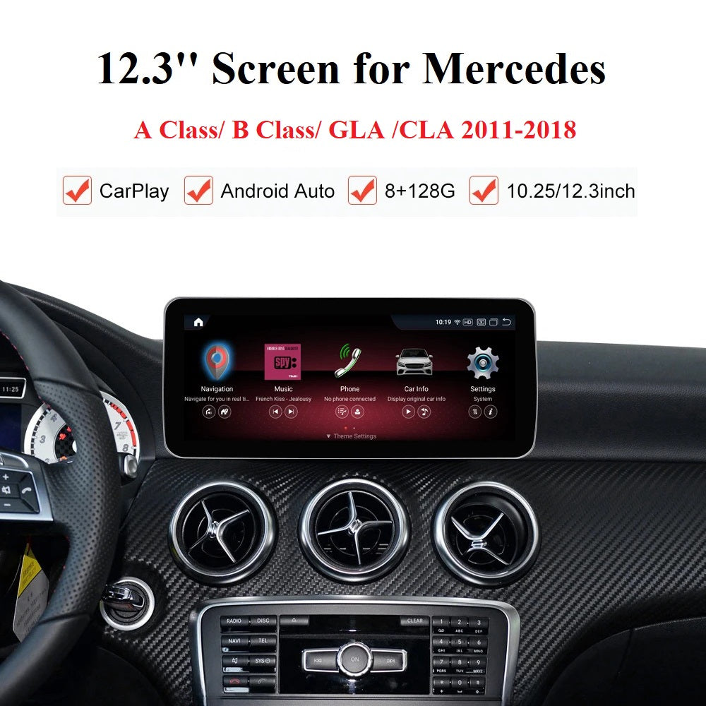 Ninetom Autoradio 12,3 Zoll Touchscreen für 2015-2018 Mercedes Benz A/C/V-Klasse GLA CLA W176 C117 X117 X156 W447 mit NTG 5.0/5.1/5.2, unterstützt Apple Carplay/Android Auto/Mirrorlink Ninetom Autoradio 12,3 Zoll Touchscreen für 2015-2018 Mercedes Benz A/C/V-Klasse GLA CLA W176 C117 X117 X156 W447 mit NTG 5.0/5.1/5.2, unterstützt Apple Carplay/Android Auto/Mirrorlink