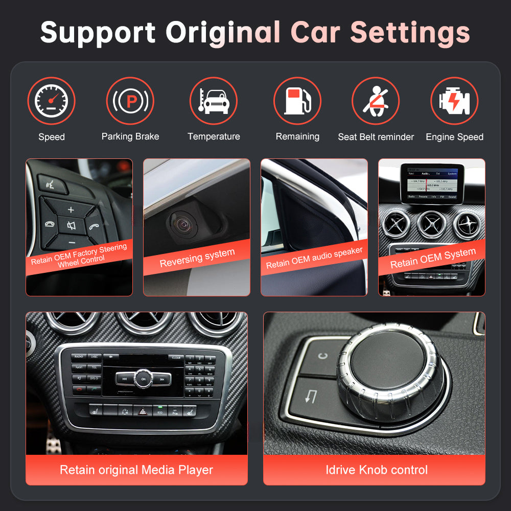 Mercedes Benz A B CLA GLA 2013-2018 W176 W246 X156 Wireless Apple CarPlay Android Auto Car Multimedia Linux Touch Screen