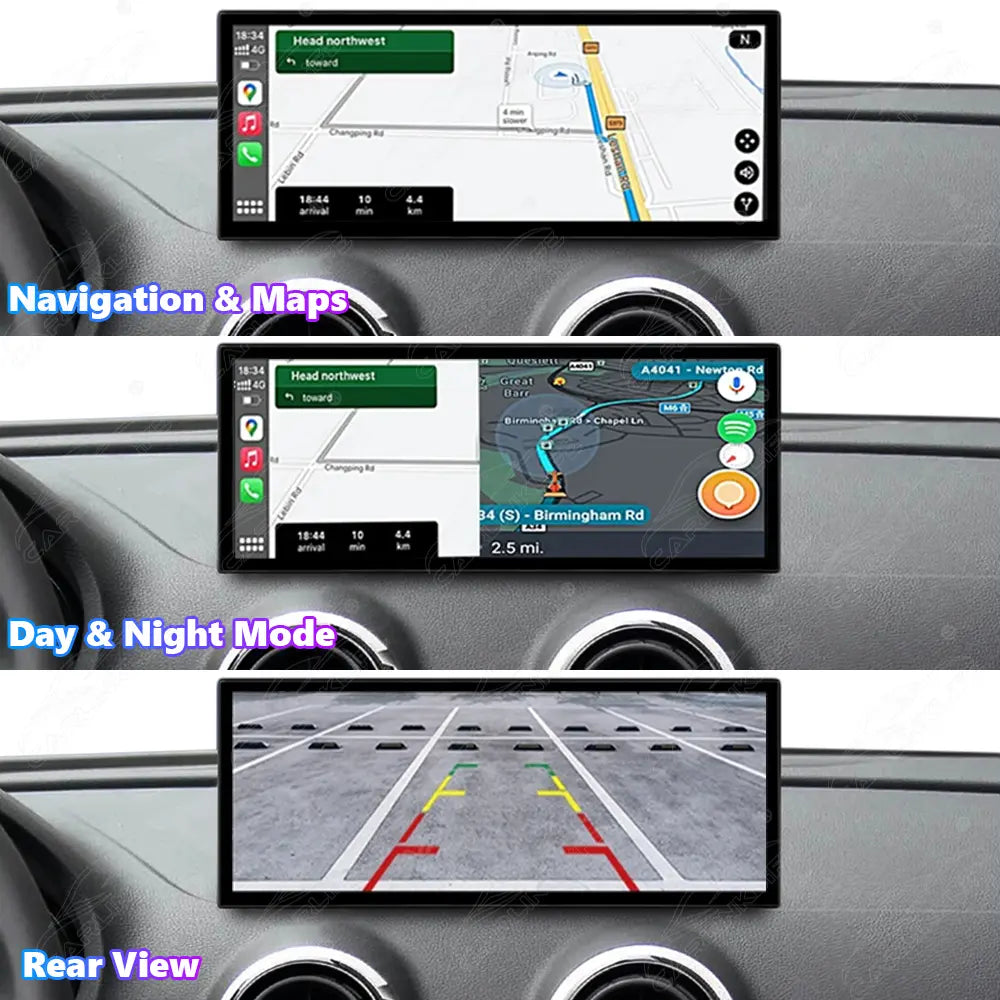 12.3" Linux Touch Screen For Audi A3 S3 2014-2019 Wireless Carplay Android Auto Car Radio