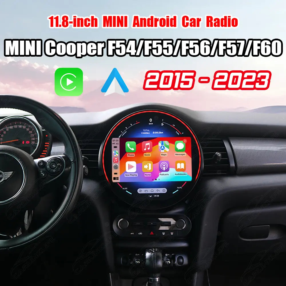 11.8" Android Car Radio for BMW MINI Cooper F54/F55/F56/F57/F60 2015-2023 Car Stereo CarPlay Multimedia Player