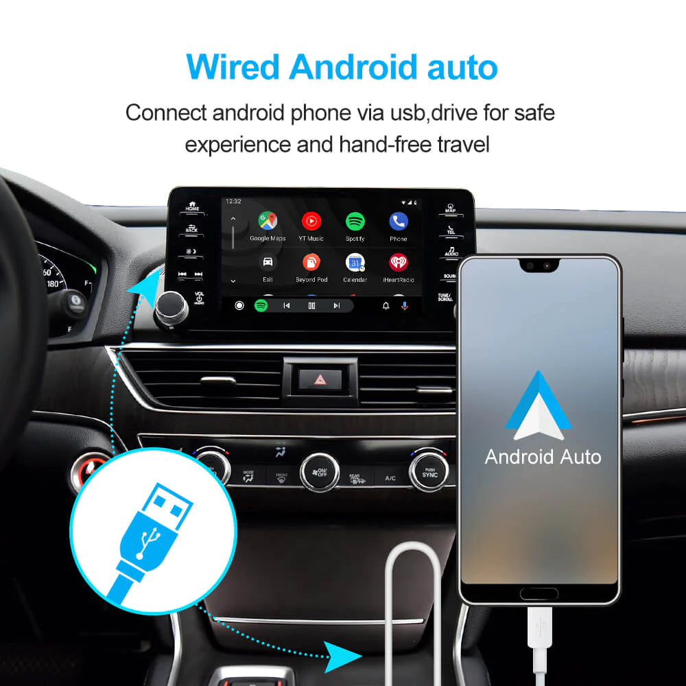 Wireless Carplay Module For Honda Accord 10th Generation 2018- Android Auto Mirror Link Navigation Camera Video USB