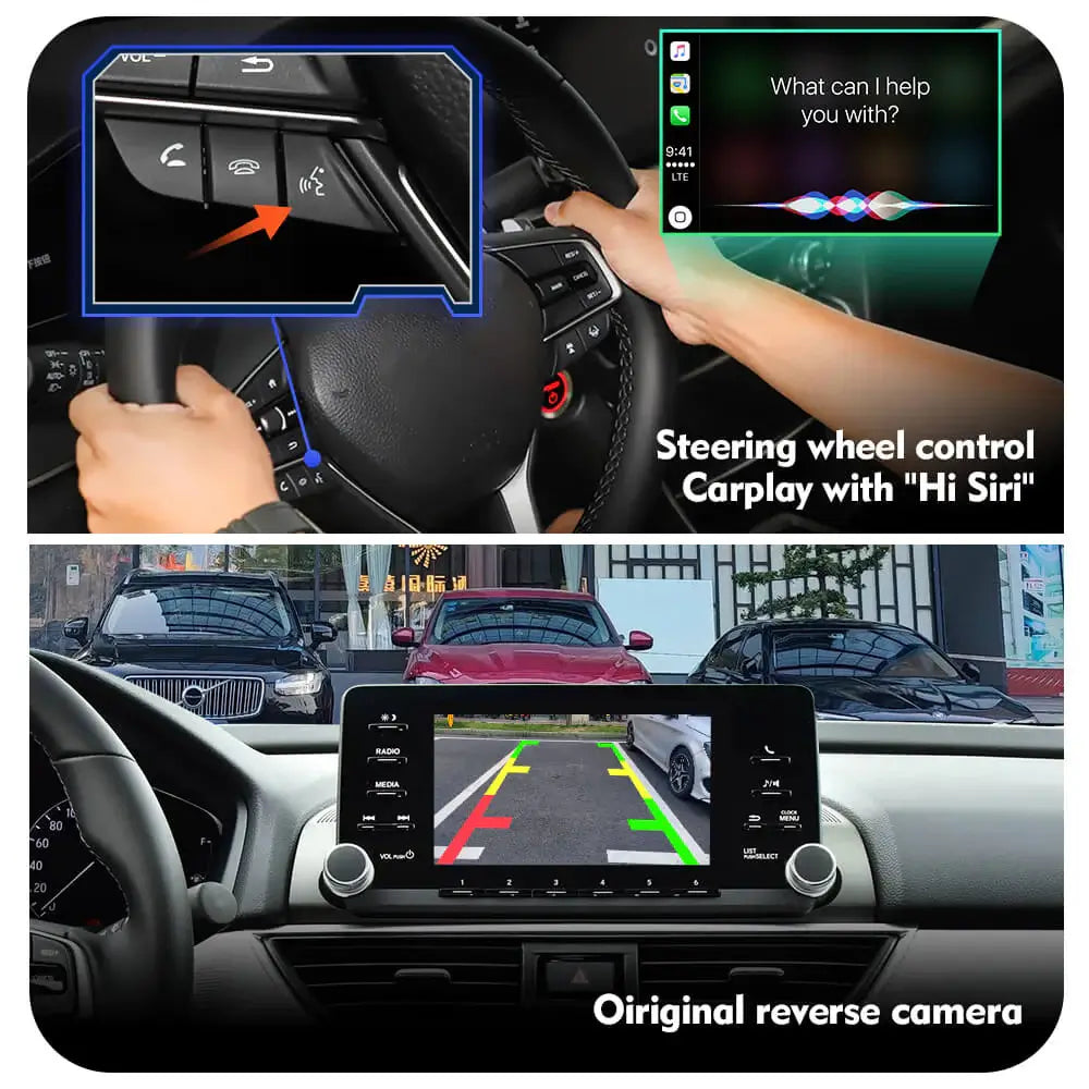 Wireless Carplay Module For Honda Accord 10th Generation 2018- Android Auto Mirror Link Navigation Camera Video USB