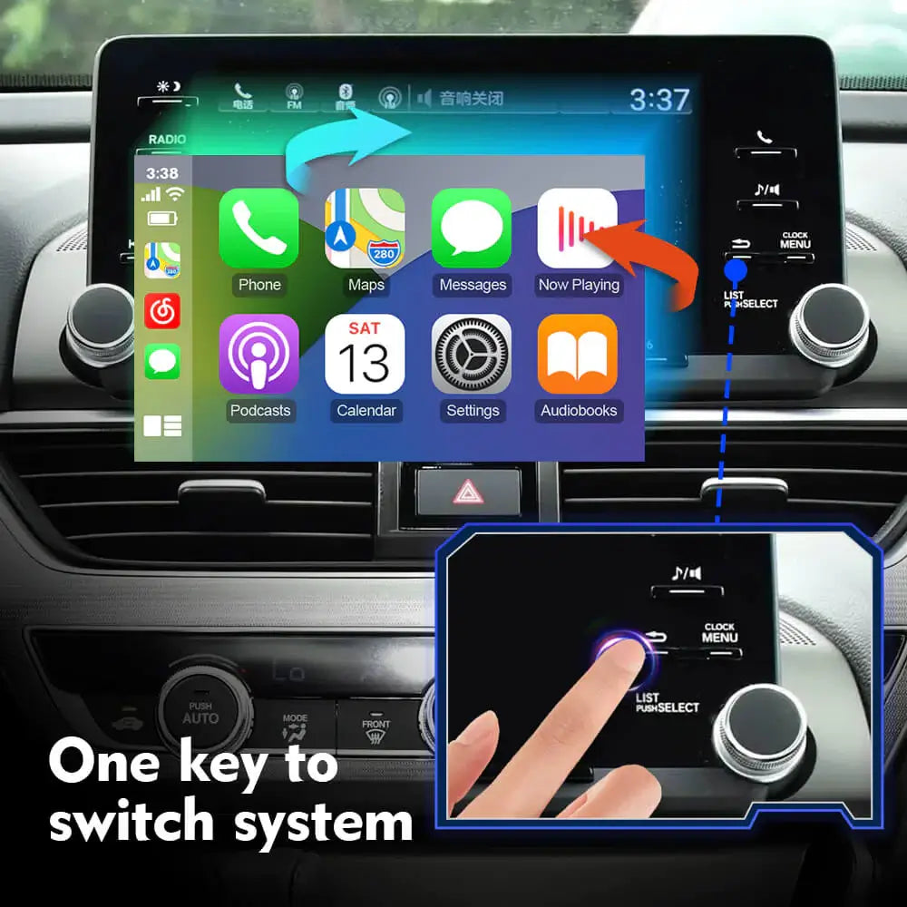Wireless Carplay Module For Honda Accord 10th Generation 2018- Android Auto Mirror Link Navigation Camera Video USB