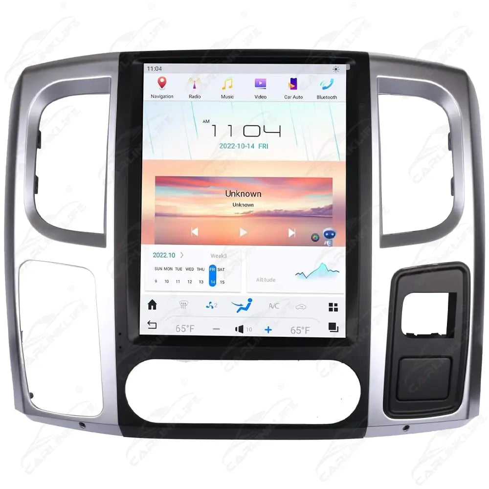 Dodge Ram 2013-2018 Stereo Replacement Tesla-Style 2K IPS Screen Built-in Carplay/Android Auto
