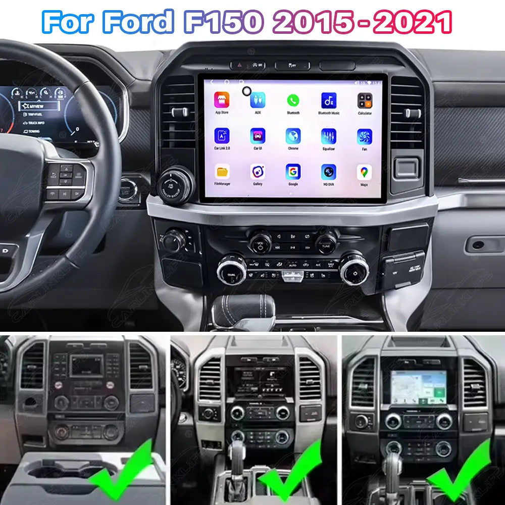 13.3 Inch Android Car Radio For Ford F150 2015-2021 Car Stereo CarPlay Multimedia Player