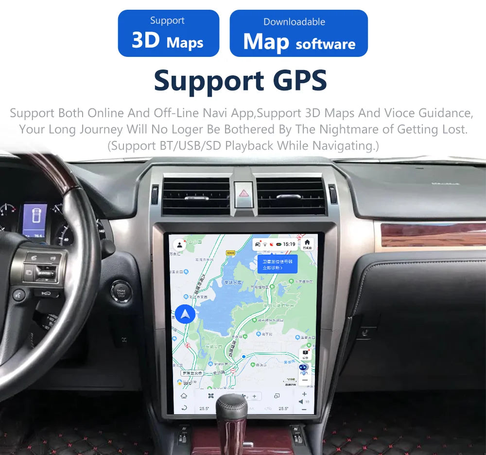 Lexus GX460 2010-2021 Tesla-Style Car Radio CarPlay Multimedia Player