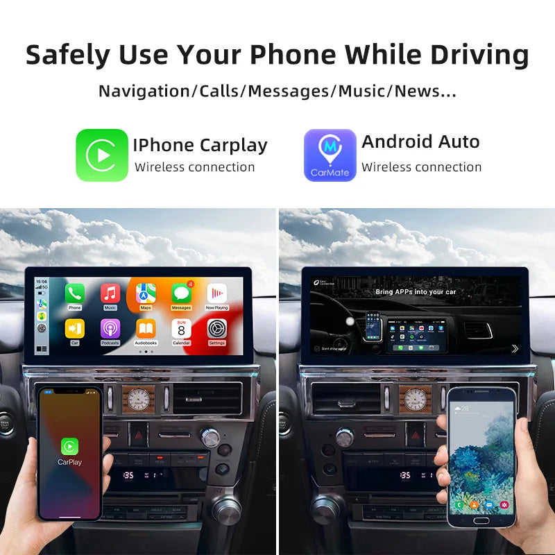 12.3inch Android Car Radio For Lexus GX460 2010-2021 Car Stereo CarPlay Multimedia Player