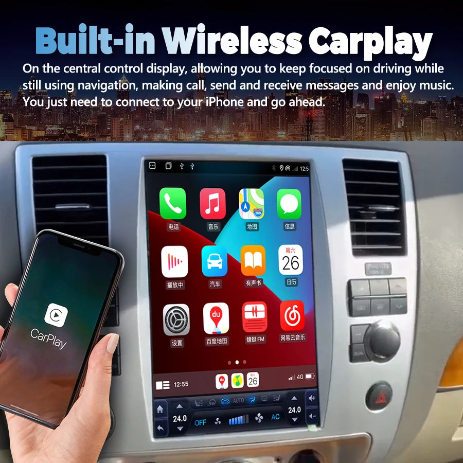 Nissan Armada Infiniti QX56 2007-2015 12.1'' Tesla Android Car Radio Stereo Player Head Unit Stereo GPS Navigation