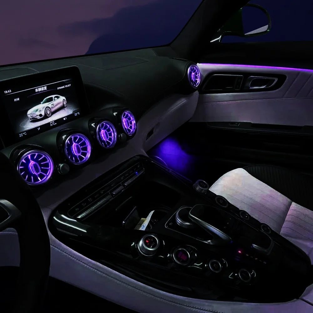 Mercedes-Benz AMG GT W290 2015-2018 64 Colors Ambient Light Front Air Vent Turbine