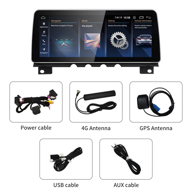 12.3inch BMW 7 Series F01 F02 Android13 Car Multimedia Players ID8 Wireless Carplay
