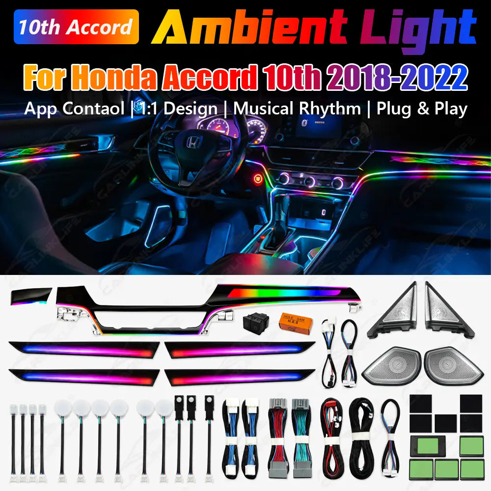Honda 10th Accord 2018-2022 Ambient Lighting Kit