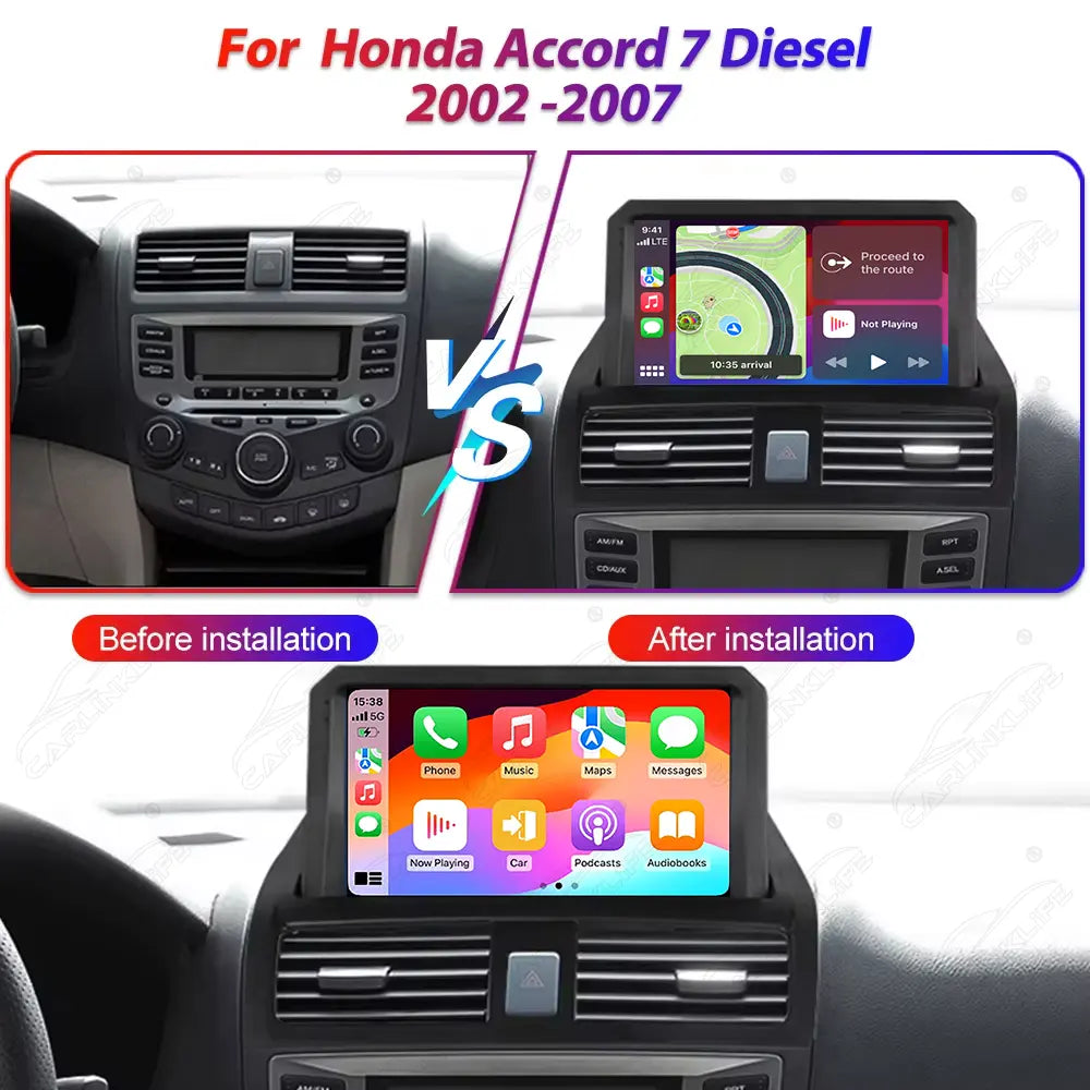 9 inch Android Car Radio For Honda Accord 2002-2007 Car Stereo CarPlay Multimedia Player