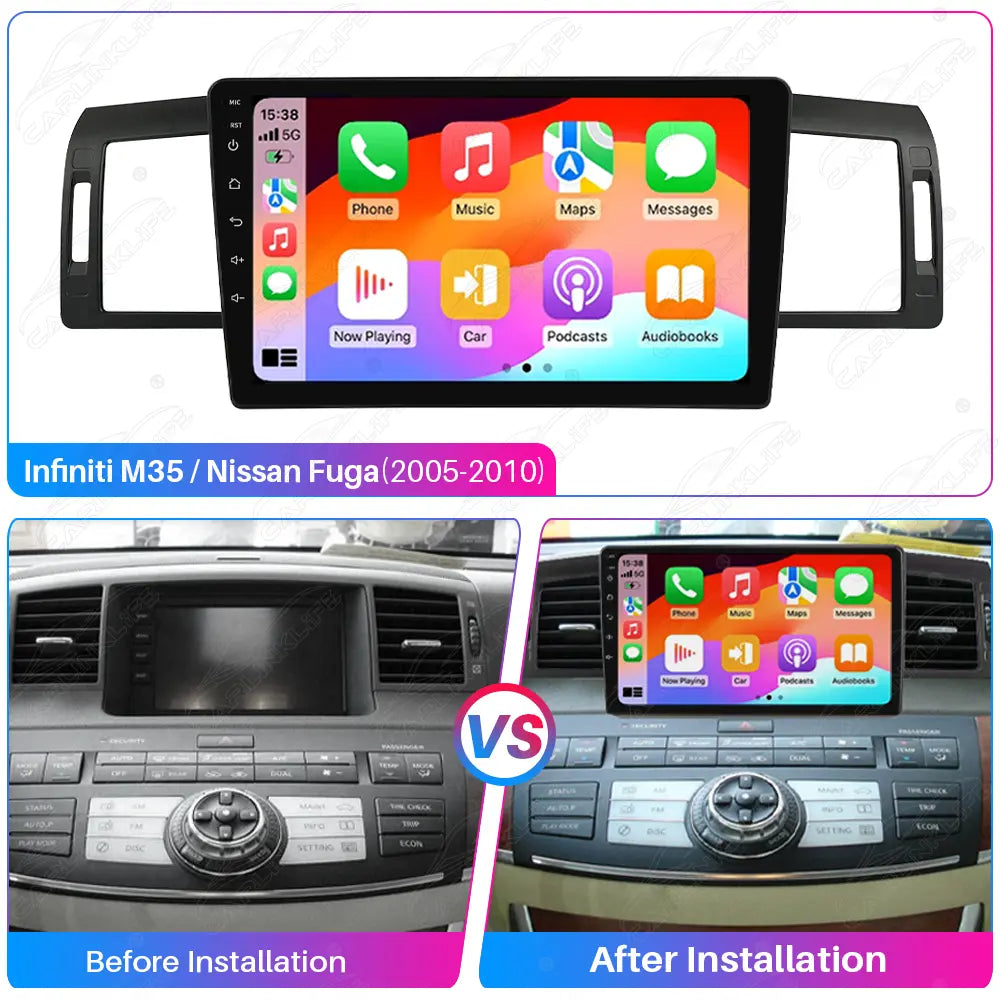 9 inch Android Car Radio For Infiniti M35 Nissan Fuga 2005-2010 Car Stereo CarPlay Multimedia Player