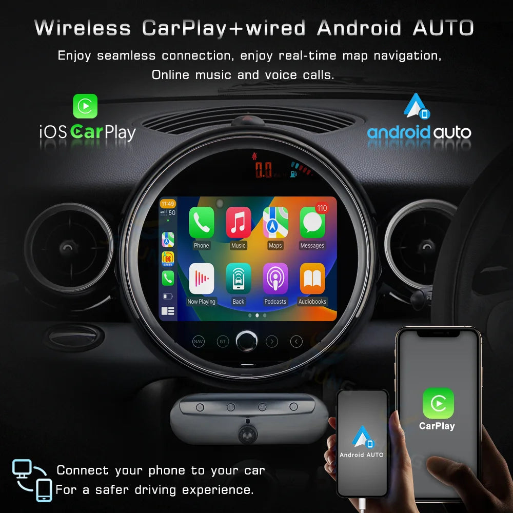 Android 13 Car Radio For BMW Mini Clubman Countryman R56/ R60/ F54/F55/F56 2007-2020