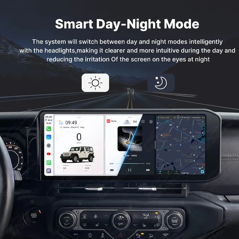 Jeep Wrangler JL (2018-2023) 15" Android Car Screen Upgrade with Wireless CarPlay & Android Auto | OEM Style Car Stereo