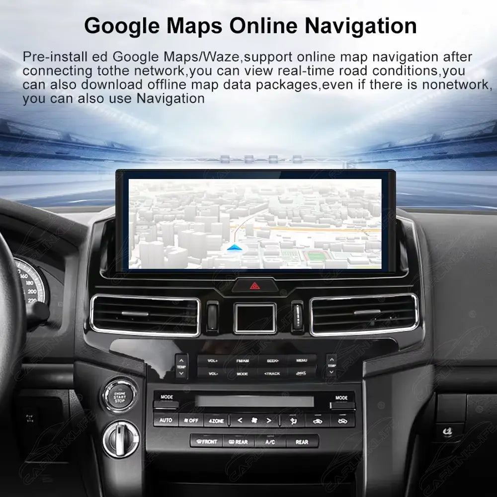 12.3 inch Android Car Radio for Toyota Land Cruiser 200 LC200 2007-2021 Car Stereo CarPlay Multimedia Player