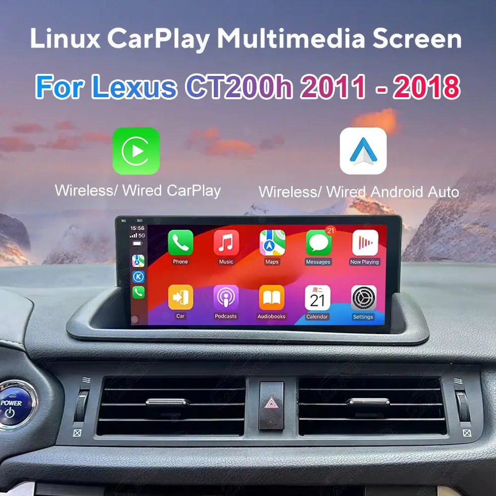 10.25 Inch Linux Touch Screen For Lexus CT 200h 2011-2018 Wireless 10.25 Inch Linux Touch Screen For Lexus CT 200h 2011-2018 Wireless