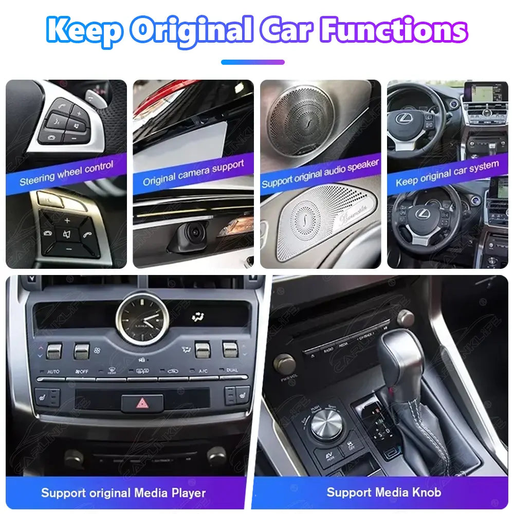 10.25 Inch Linux Touch Screen For Lexus CT 200h 2011-2018 Wireless Carplay Android Auto Car Radio
