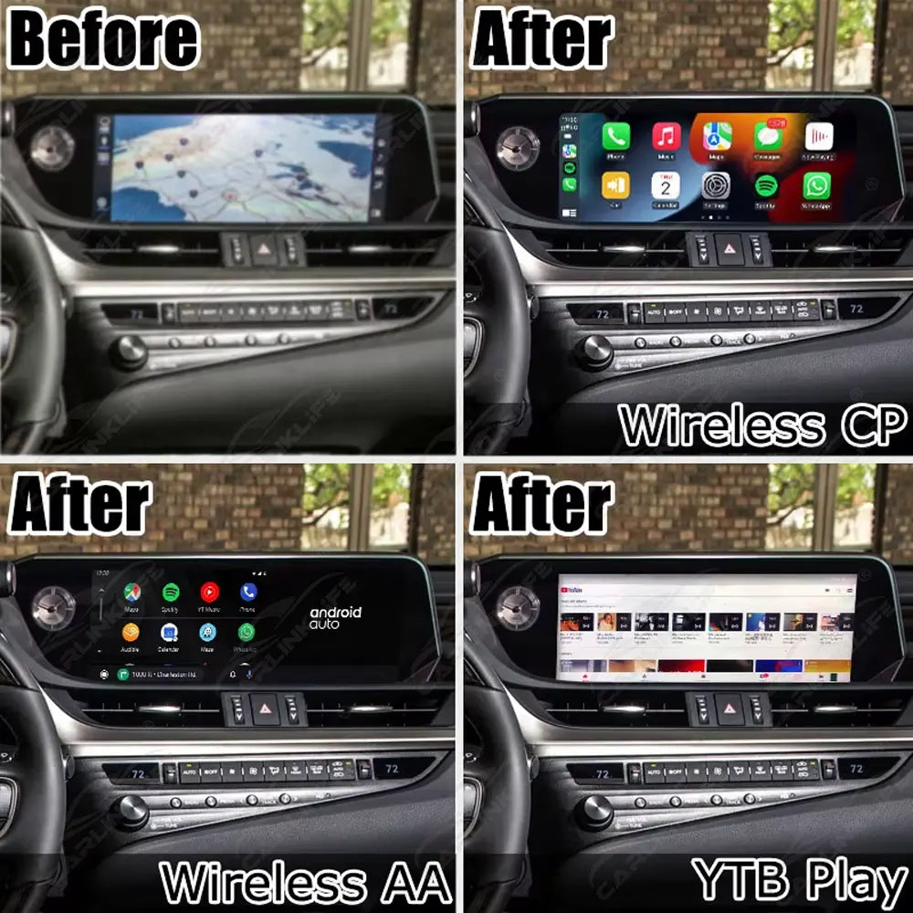 Android Multimedia Interface Box for Lexus ES300H ES350 ES250 2017-2022 with Youtube, Google Play