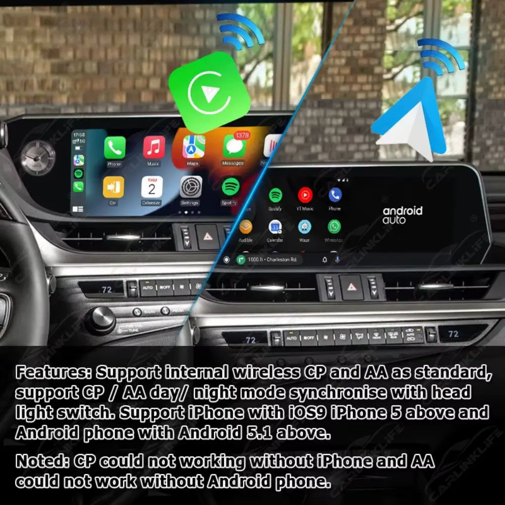 Android Multimedia Interface Box for Lexus ES300H ES350 ES250 2017-2022 with Youtube, Google Play
