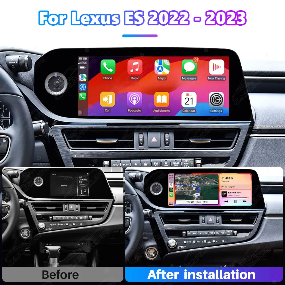 12.3 Inch Linux Touch Screen For Lexus ES 2022-2023 Wireless Carplay Android Auto Car Radio