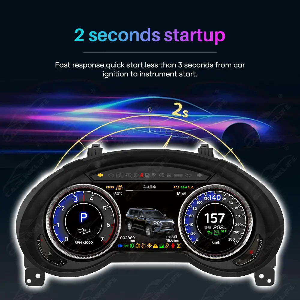 Lexus GX460 2010-2019 LCD Digital Cluster