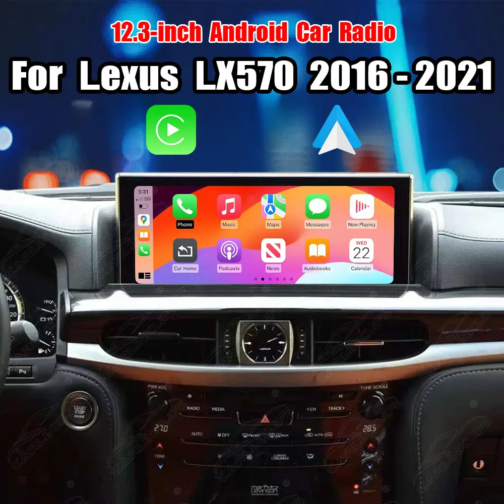 12.3'' Android Car Radio for Lexus LX570 2016-2021 Car Stereo