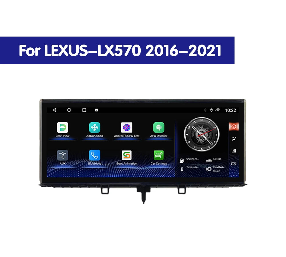 12.3'' Android Car Radio for Lexus LX570 2016-2021 Car Stereo CarPlay Multimedia Player