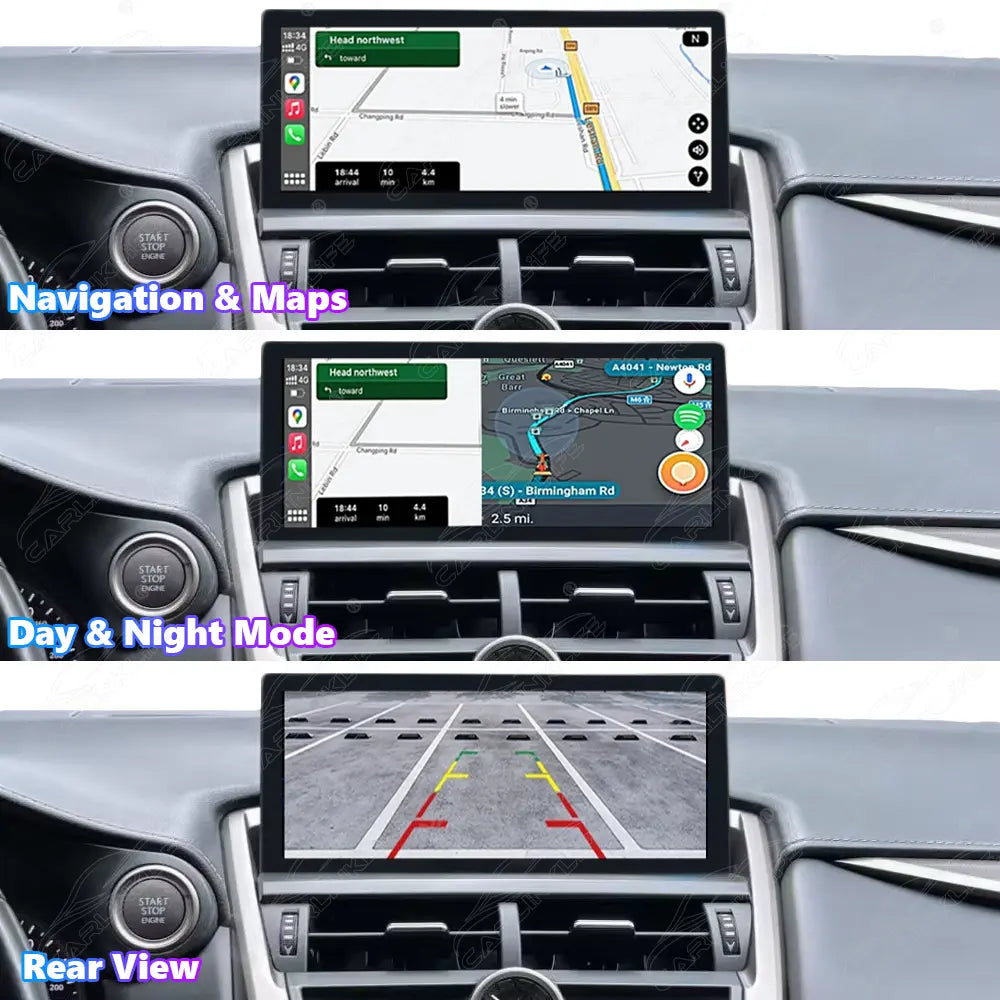 10.25 Inch Linux Touch Screen For Lexus NX 2015-2020 Wireless Carplay Android Auto Car Radio