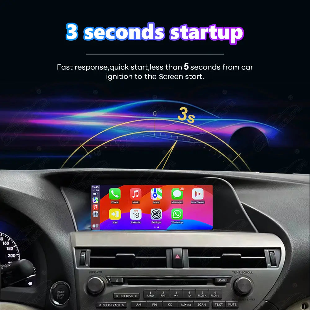 10.25 Inch Linux Touch Screen For Lexus RX 2009-2015 Wireless Carplay Android Auto Car Radio