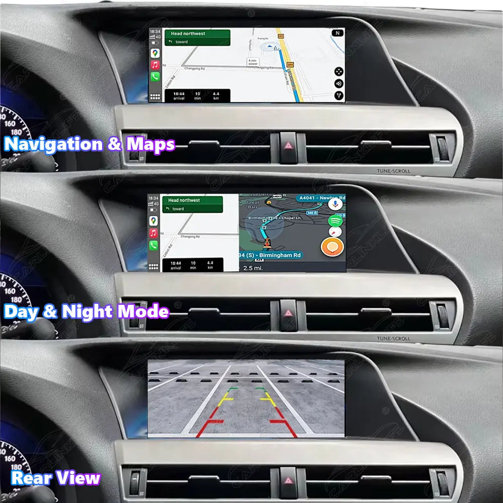 10.25 Inch Linux Touch Screen For Lexus RX 2009-2015 Wireless Carplay Android Auto Car Radio