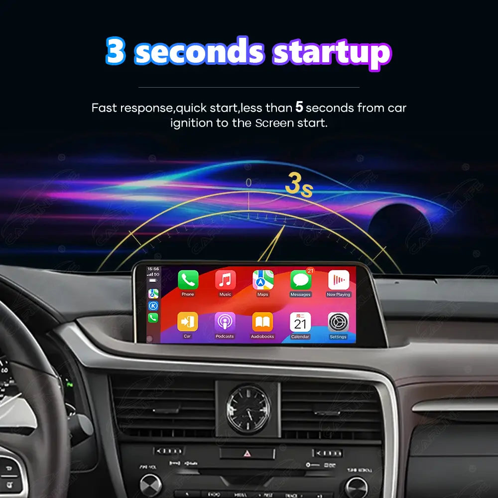12.3 Inch Linux Touch Screen For Lexus RX 2015-2019 Wireless Carplay Android Auto Car Radio