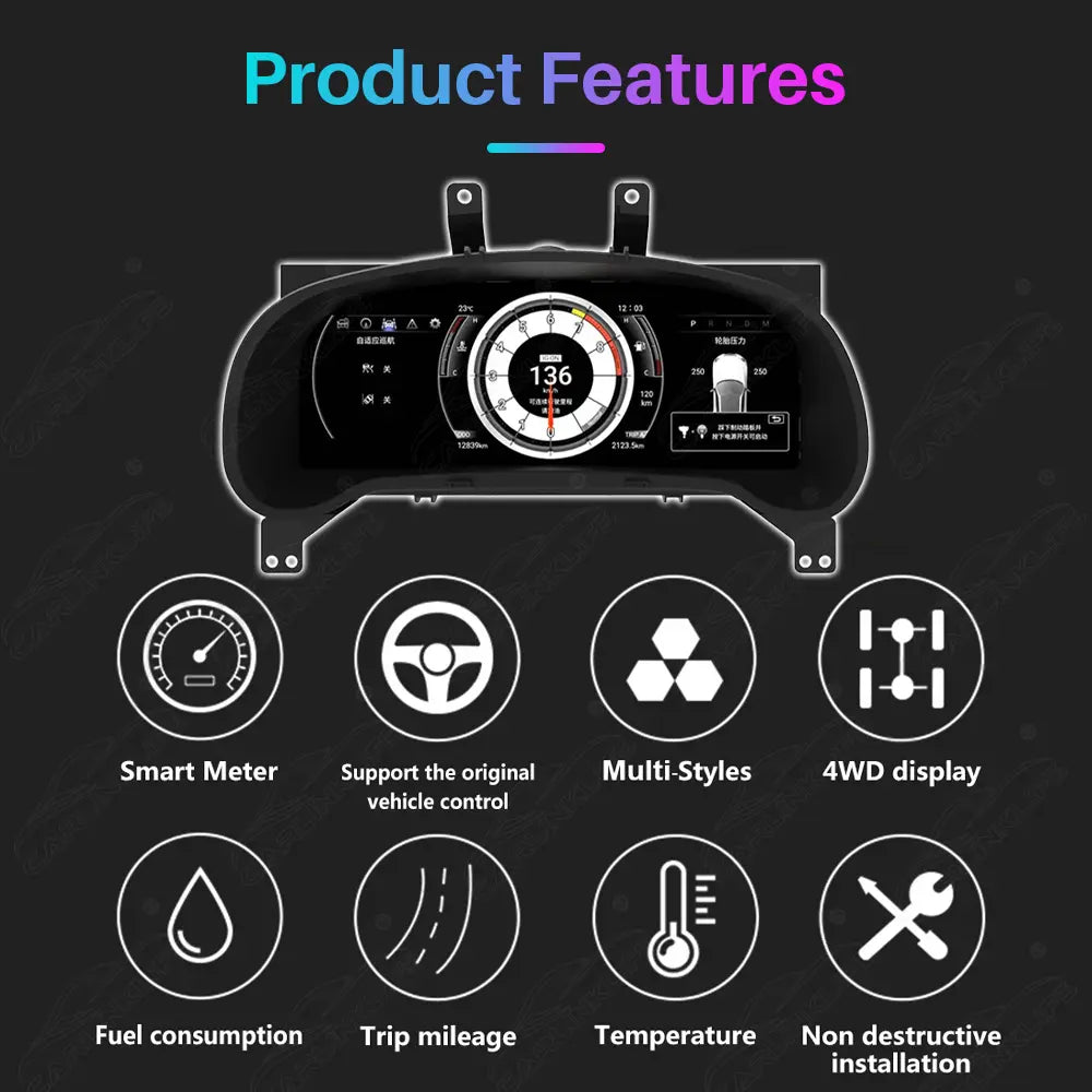 LCD Digital Cluster For Lexus RX 2016-2021 Linux Dashboard Gauge Cluster