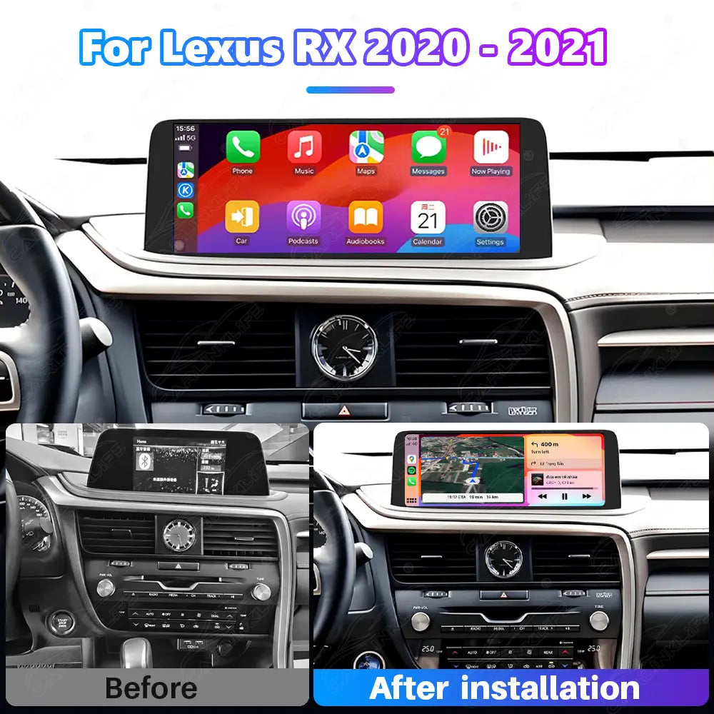 12.3 Inch Linux Touch Screen For Lexus RX 2020-2021 Wireless Carplay Android Auto Car Radio